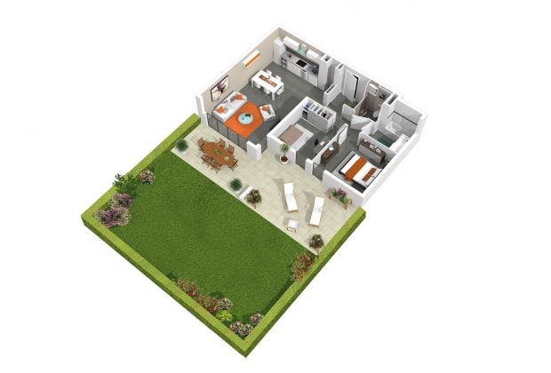 A two bedroom apartment in Aix en Provence with great views of Sainte Victo