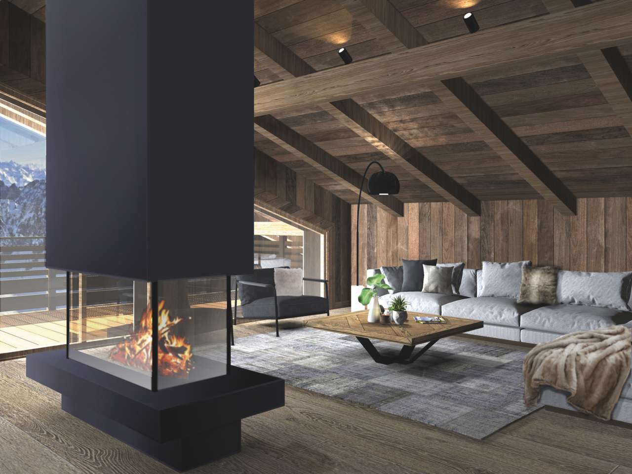 Luxury penthouse apartment with sunny terraces in a newly and stylishly ren