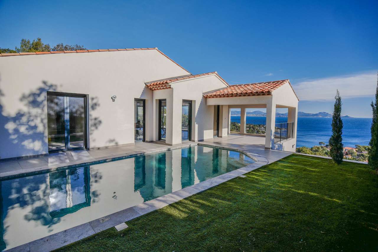 Enjoying exceptional 180 degree panoramic sea views from its peaceful locat