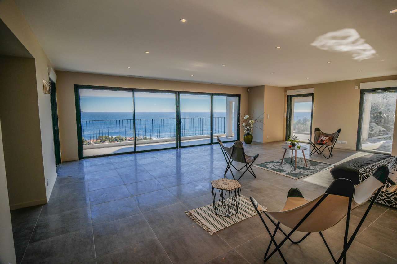 Enjoying exceptional 180 degree panoramic sea views from its peaceful locat