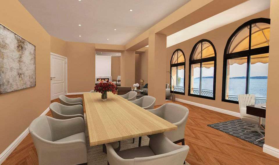 Superb 10 bedroom sea front villa with its own private beach, located in an