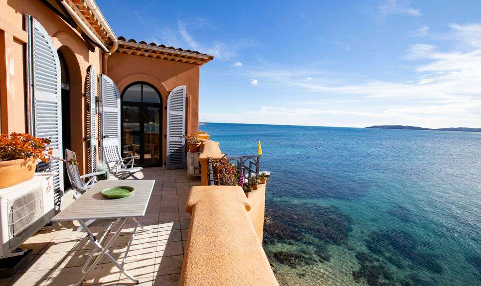 Superb 10 bedroom sea front villa with its own private beach, located in an
