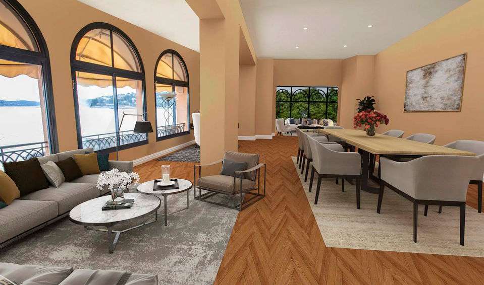 Superb 10 bedroom sea front villa with its own private beach, located in an