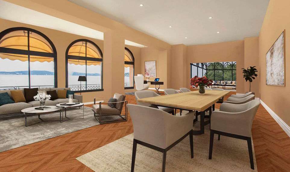 Superb 10 bedroom sea front villa with its own private beach, located in an