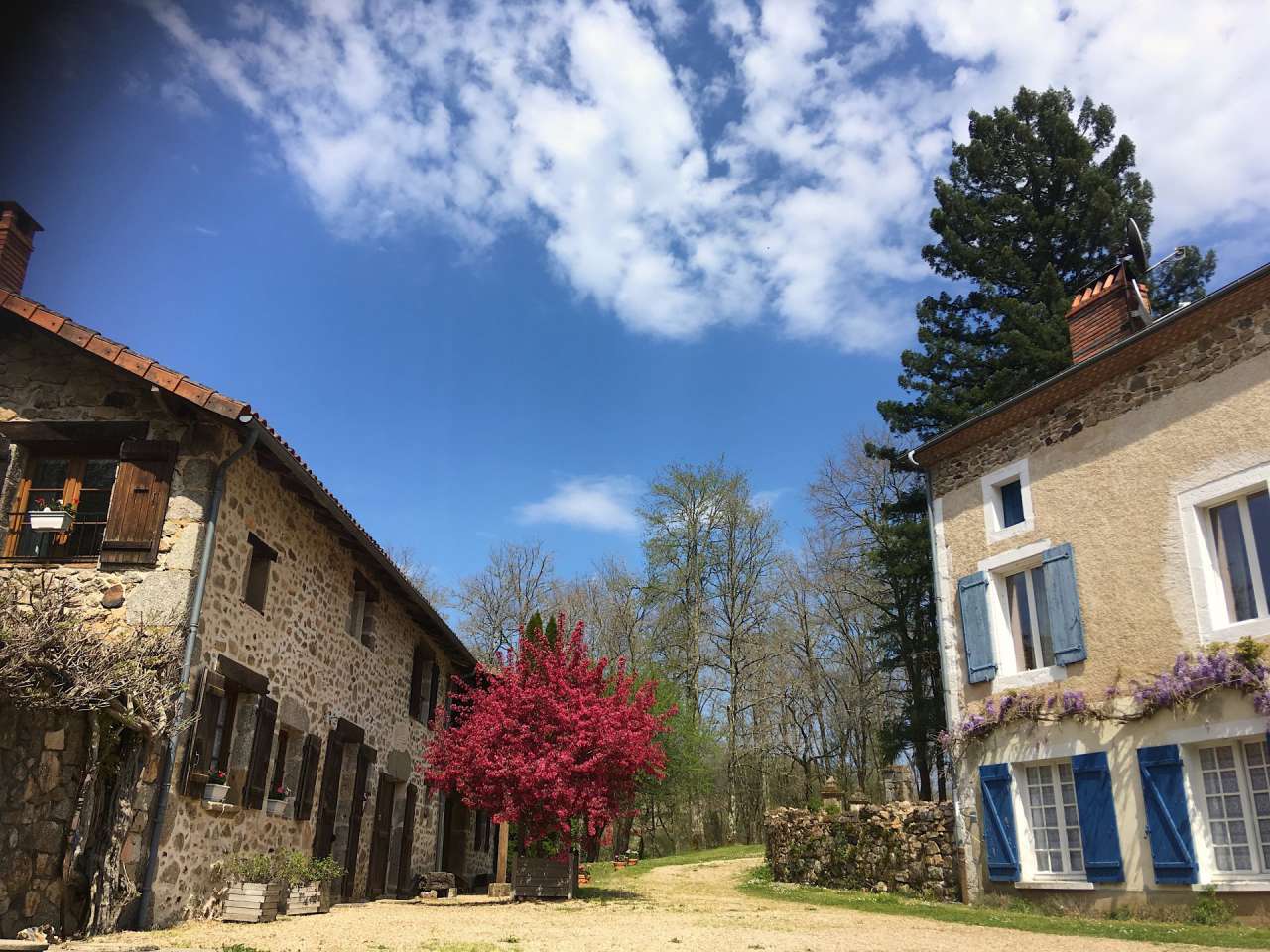 Delightful renovated rural property set in 15 acres with a river, pool, mai