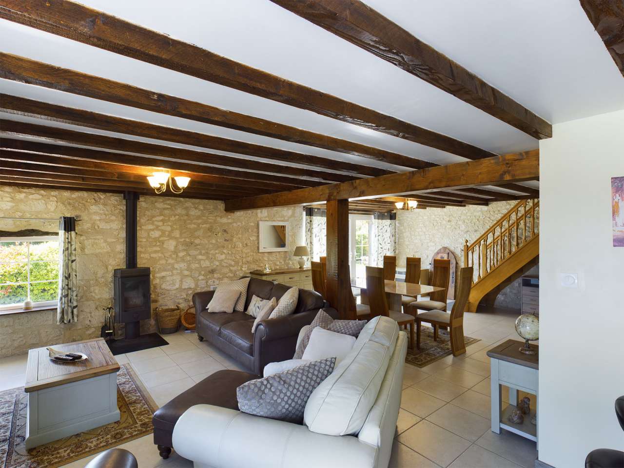Situated in a quiet and private setting, this superb stone built farmhouse