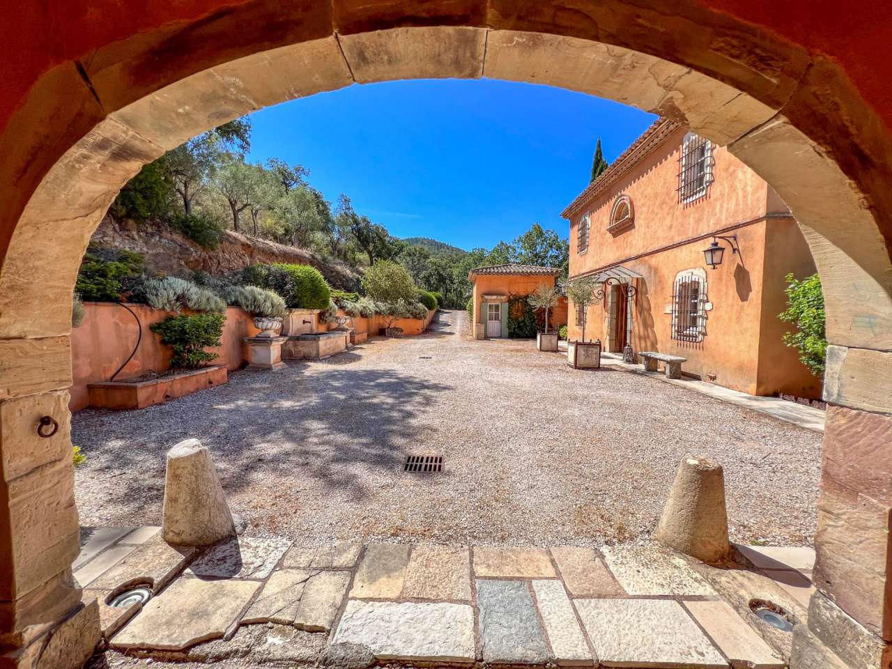 Enjoying uninterrupted panoramic views across the vineyards and countryside