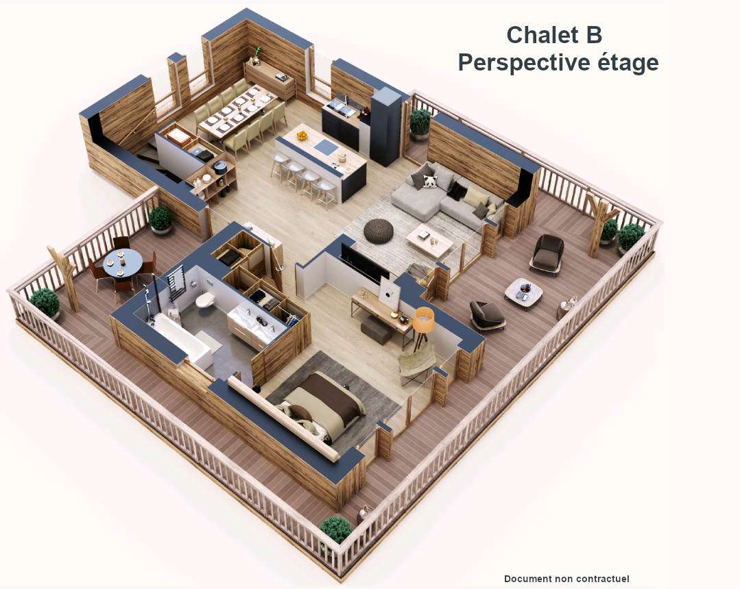 Impressive new development of just 3 ski chalets in the desirable area of L