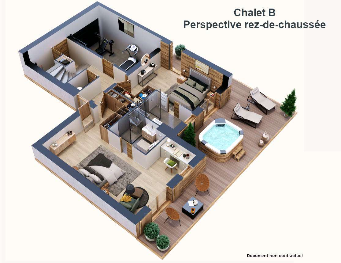 Impressive new development of just 3 ski chalets in the desirable area of L