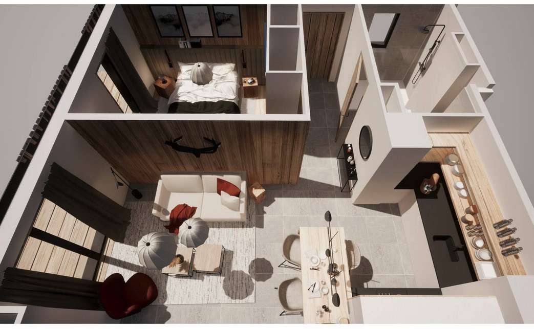 Stylish and bright new one bedroom ground floor apartment with garage, enjo