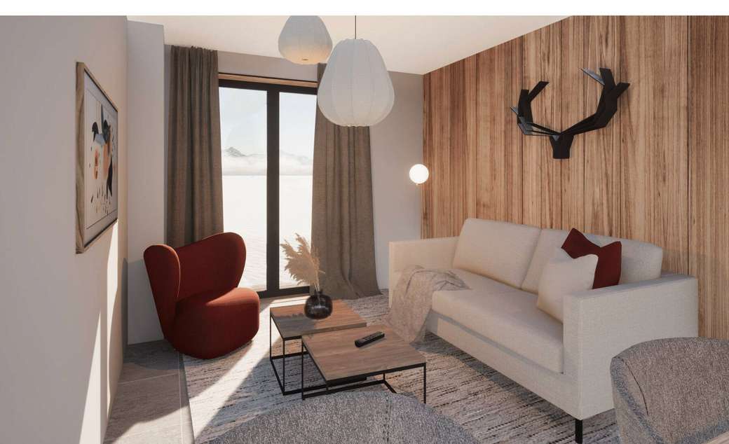 Stylish and bright new one bedroom ground floor apartment with garage, enjo