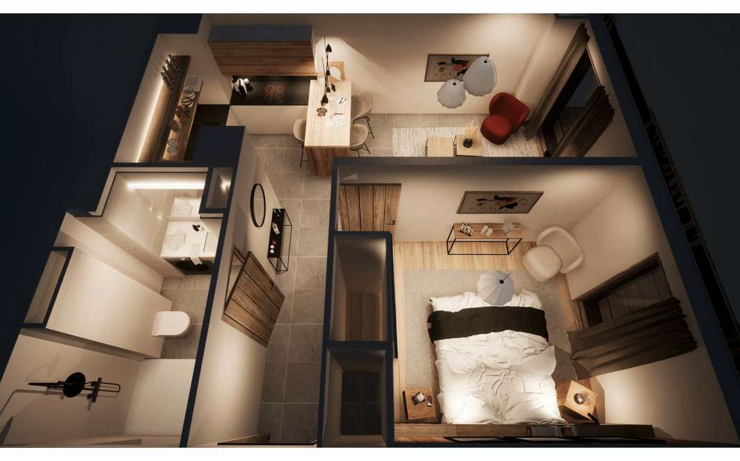 Stylish and bright new one bedroom ground floor apartment with garage, enjo