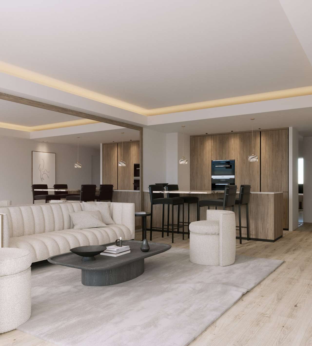 Superb 2 bedroom apartment on an upper floor of a prestigious residence on