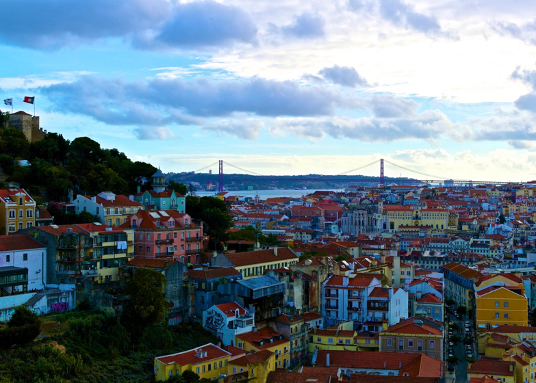 Lisbon seen from Graça at the end of the day