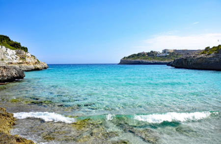 Beach view near Mallorca property for sale.