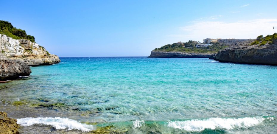 Beach view near Mallorca property for sale.