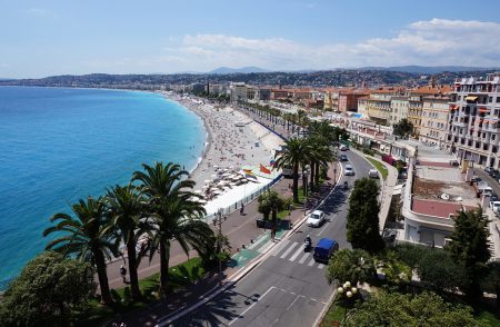 A view over Nice promenade near our luxury French chateau for sale
