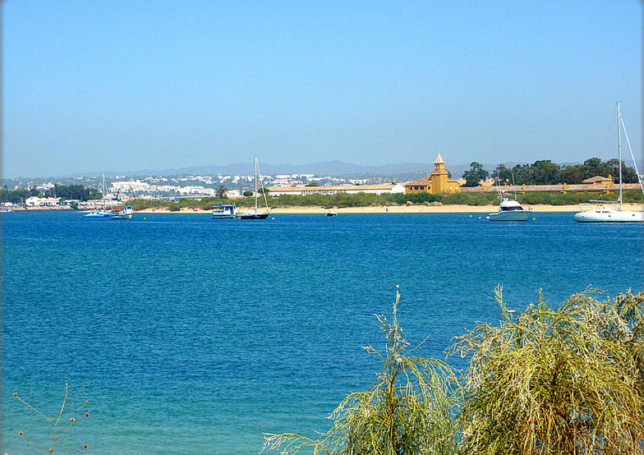 Overlooking Tavira, near Faro from a watery vantage point