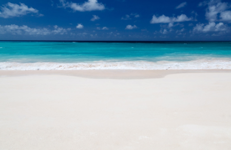 White sand beach of Barbados.