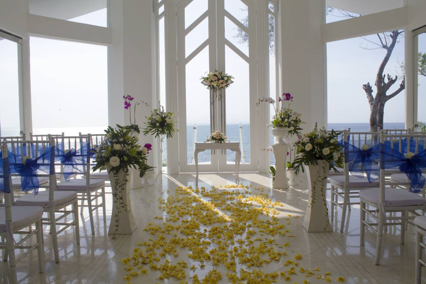A beautiful wedding venue overlooking the sea
