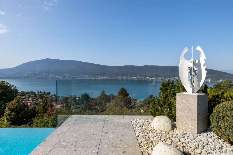 Waterfront modern home villa for sale In Veyrier du Lac, Haute-Savoie , Lake Annecy