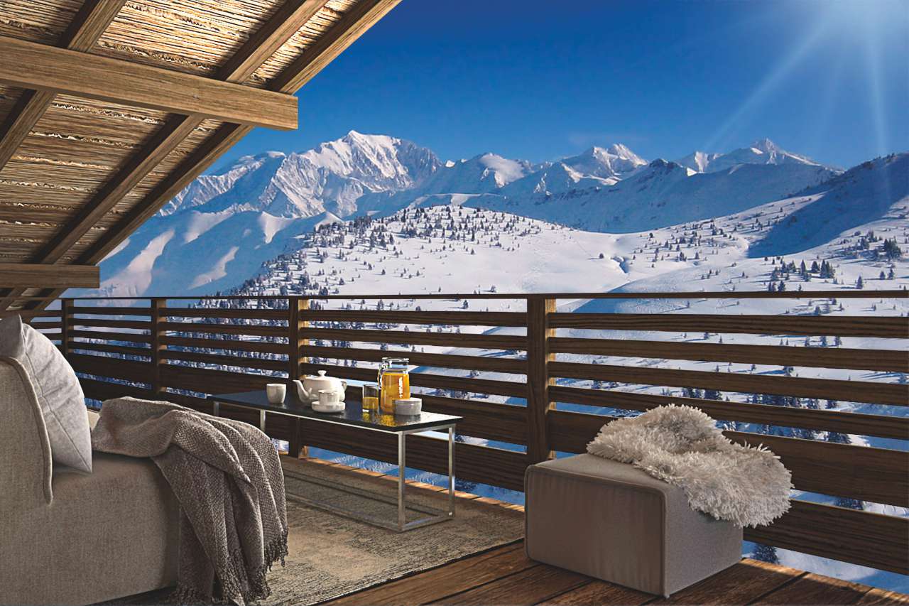 Penthouse apartment for sale in Ormaret, facing the la Princesse ski slopes. 