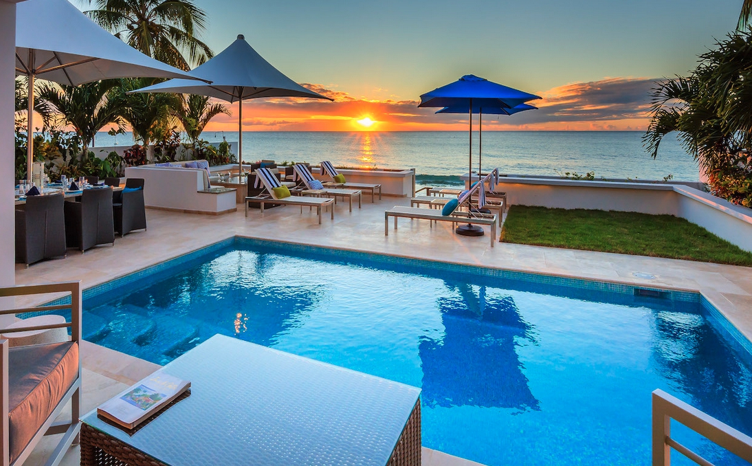 Barbados beach front villa for sale in Saint James.